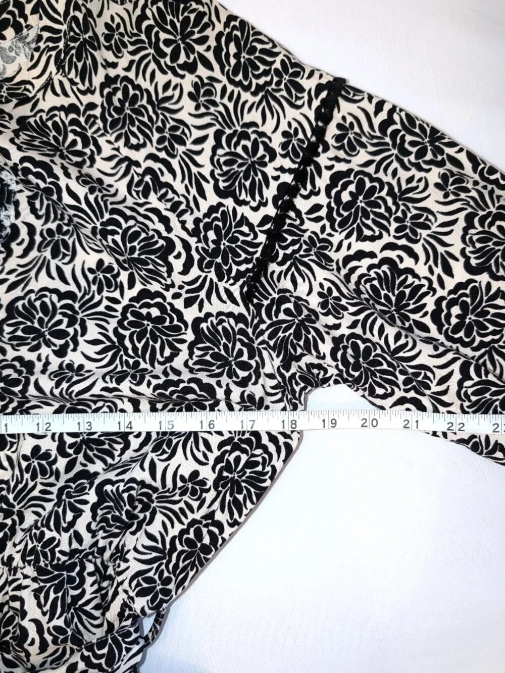 Zara | Linen Blend Floral Print Belted Romper with Tassels | Size	Large